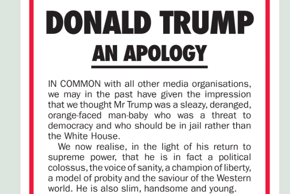 Donald trump an apology